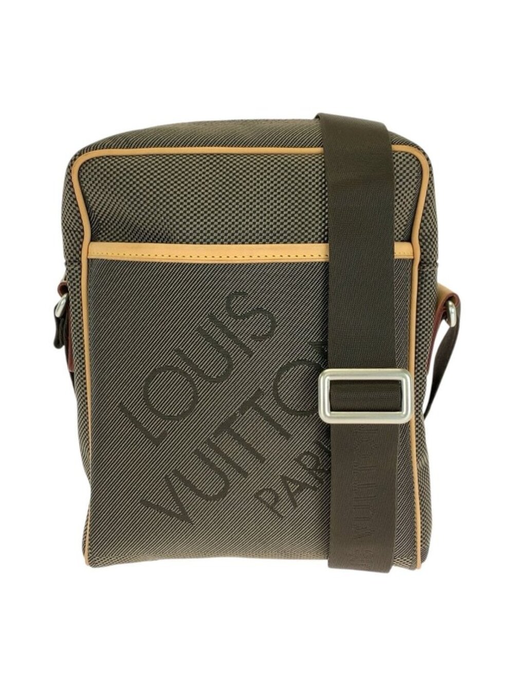 Louis Vuitton Damier Geant Citadin Khaki Silver Nylon Leather